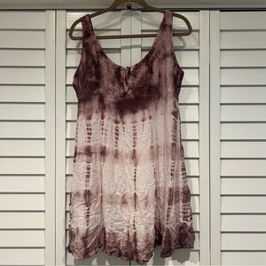 Large Vintage Bluewater Beach Boho Tie Dye Dress